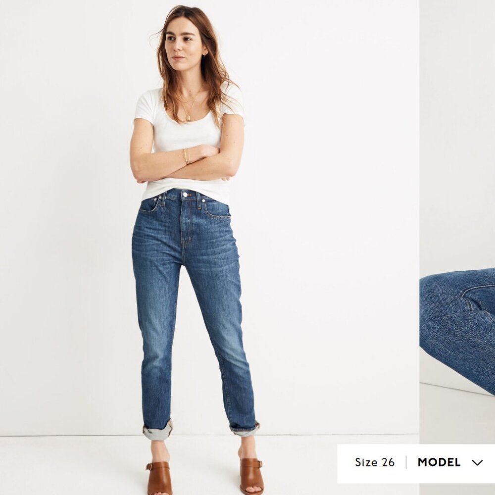 Madewell The High Rise Slim Boy Jean Eco Edition Size 27 boyjean Rossie wash EUC